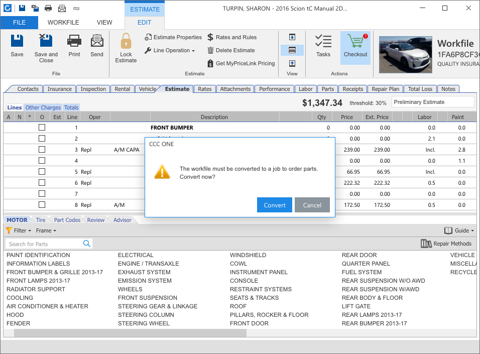 Checkout - Convert to Job prompt.png