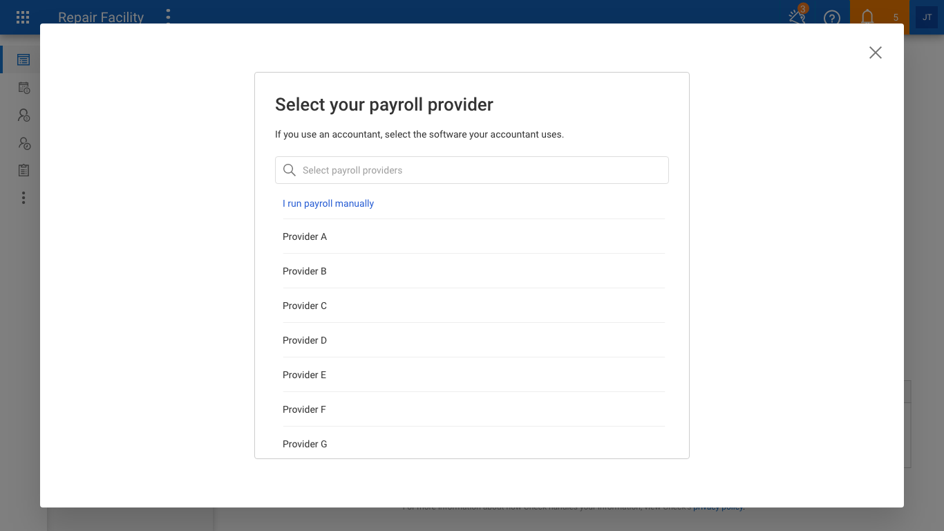 Payroll Dashboard - Step 3 select provider.png